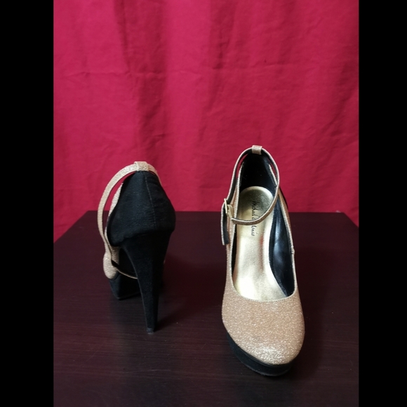 Gold glitter heels - Picture 3 of 5